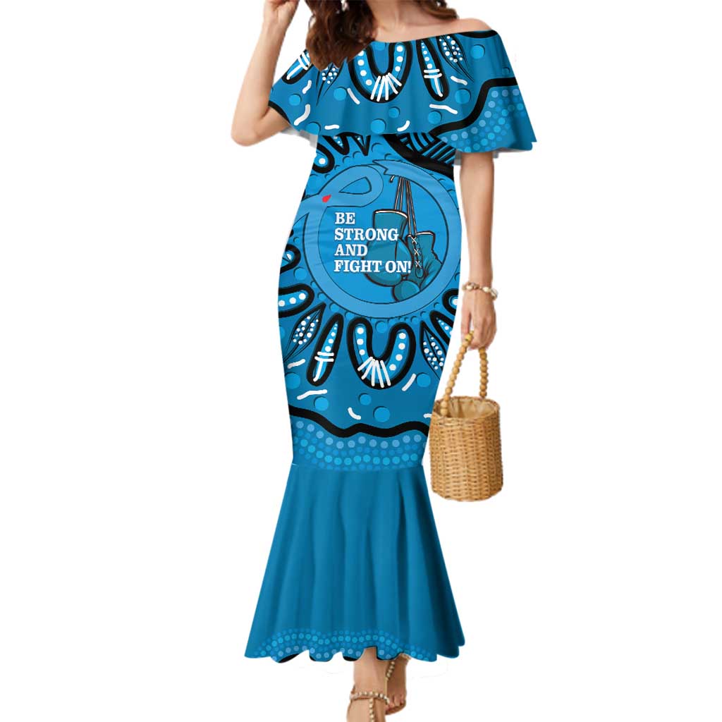 Australia Diabetes Awareness Month Family Matching Mermaid Dress and Hawaiian Shirt Be Strong And Fight On Aboriginal Art