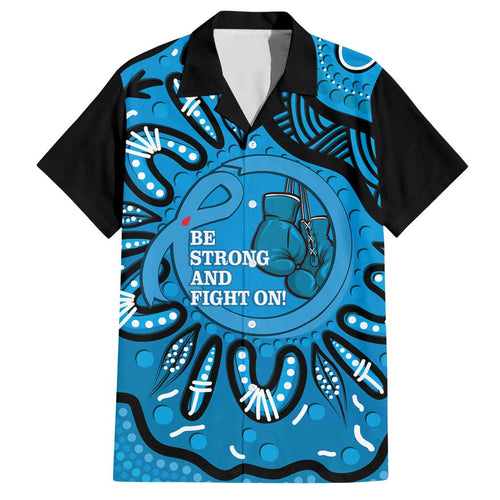 Australia Diabetes Awareness Month Family Matching Off Shoulder Short Dress and Hawaiian Shirt Be Strong And Fight On Aboriginal Art