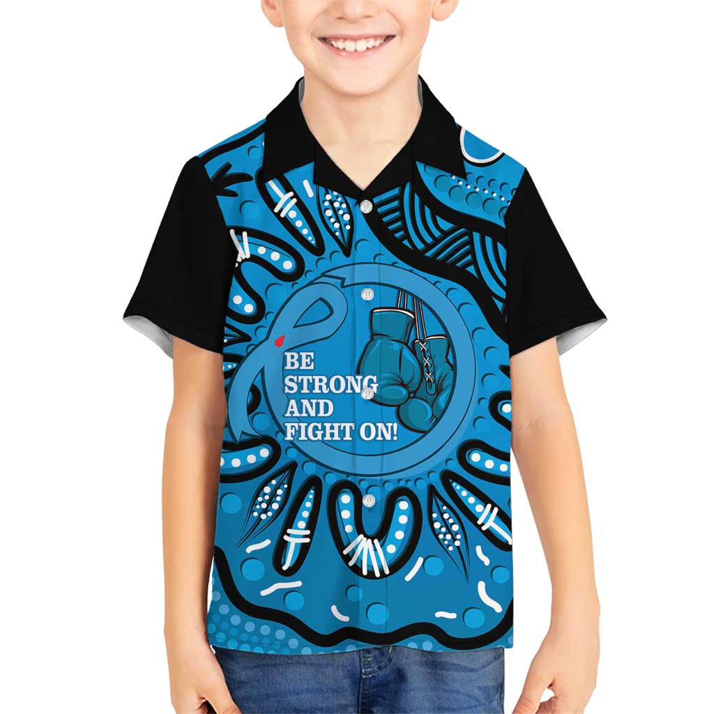Australia Diabetes Awareness Month Family Matching Off Shoulder Short Dress and Hawaiian Shirt Be Strong And Fight On Aboriginal Art