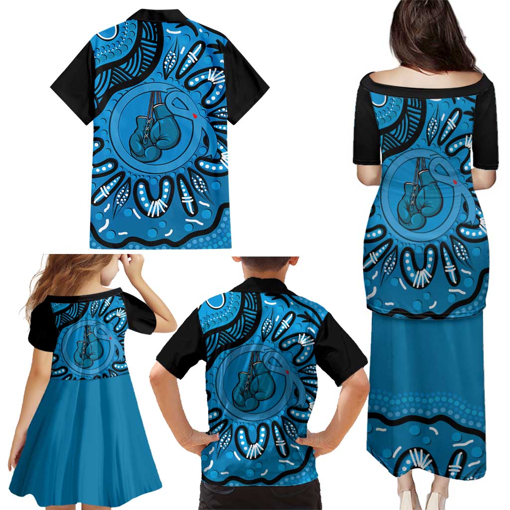Australia Diabetes Awareness Month Family Matching Puletasi and Hawaiian Shirt Be Strong And Fight On Aboriginal Art