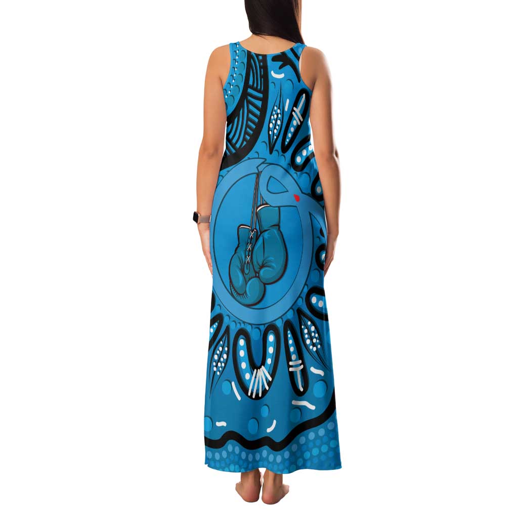 Australia Diabetes Awareness Month Family Matching Tank Maxi Dress and Hawaiian Shirt Be Strong And Fight On Aboriginal Art