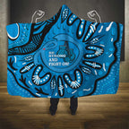 Australia Diabetes Awareness Month Hooded Blanket Be Strong And Fight On Aboriginal Art