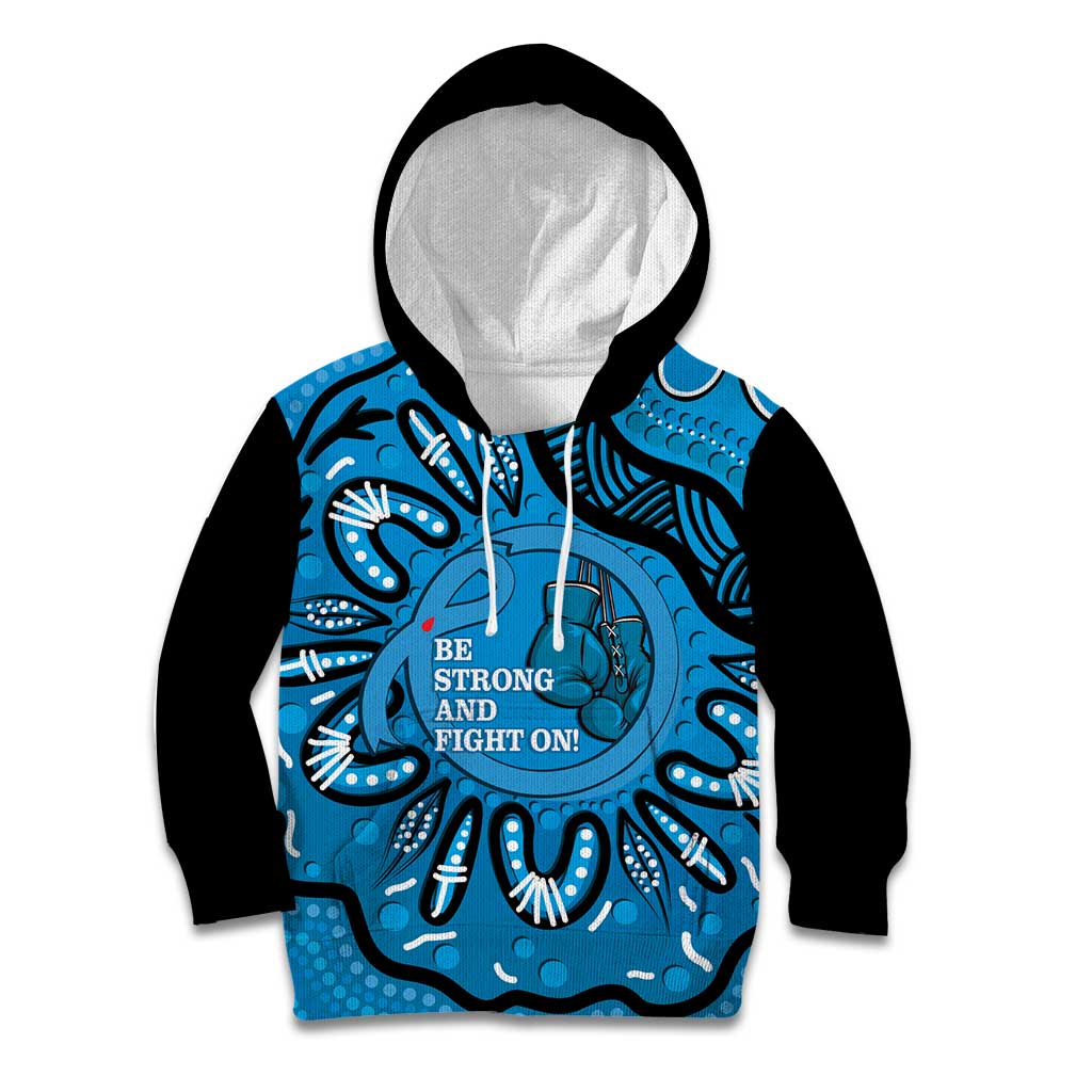 Australia Diabetes Awareness Month Kid Hoodie Be Strong And Fight On Aboriginal Art