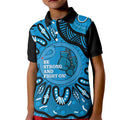 Australia Diabetes Awareness Month Kid Polo Shirt Be Strong And Fight On Aboriginal Art