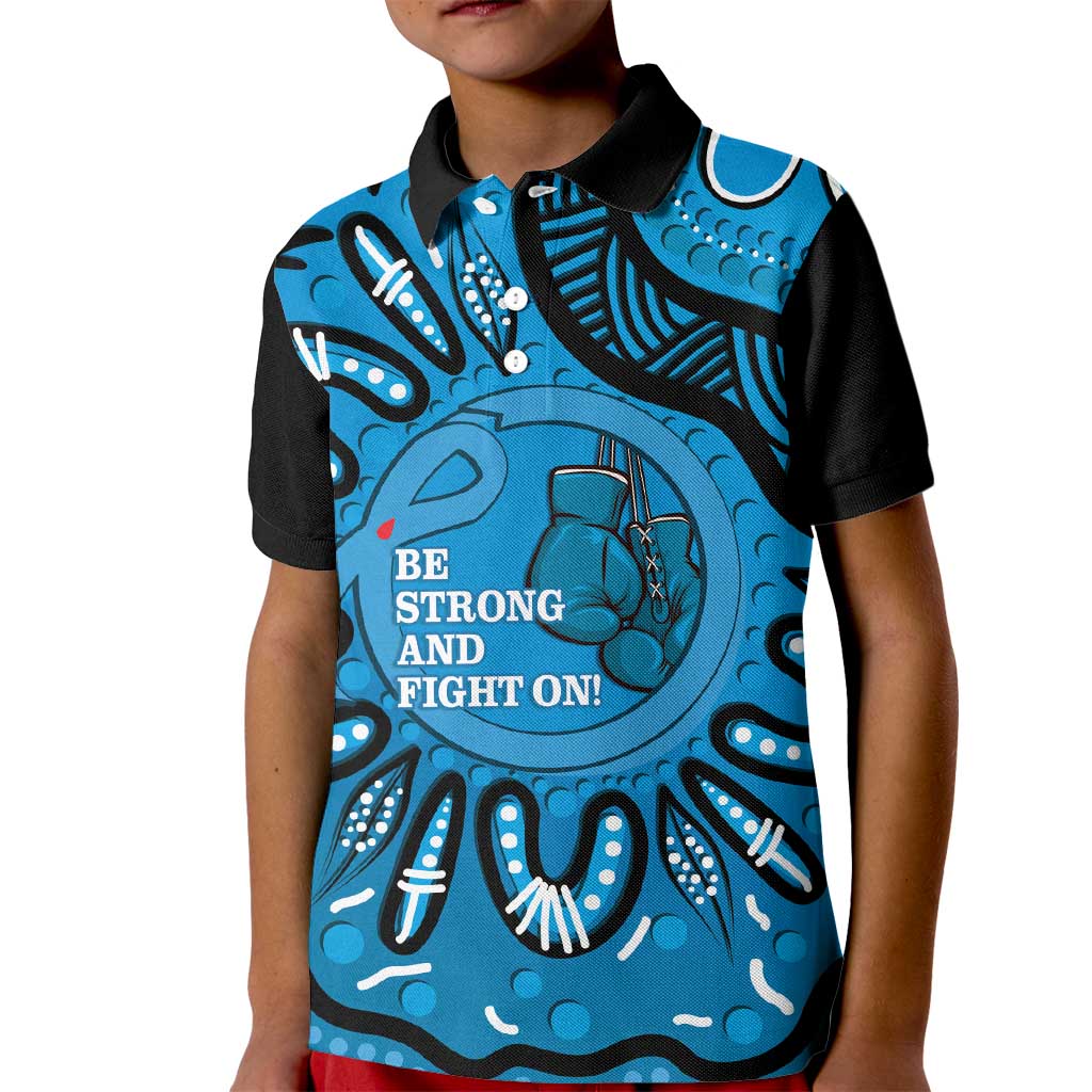 Australia Diabetes Awareness Month Kid Polo Shirt Be Strong And Fight On Aboriginal Art
