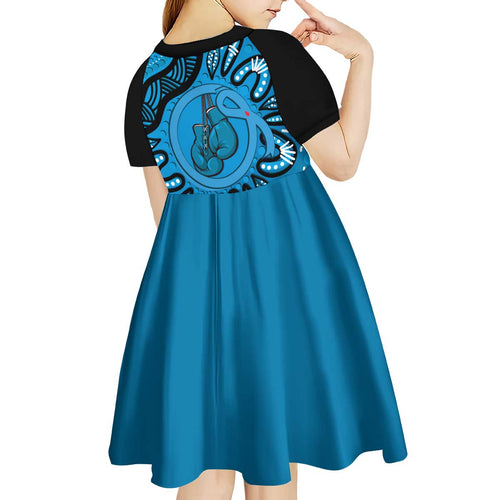 Australia Diabetes Awareness Month Kid Short Sleeve Dress Be Strong And Fight On Aboriginal Art