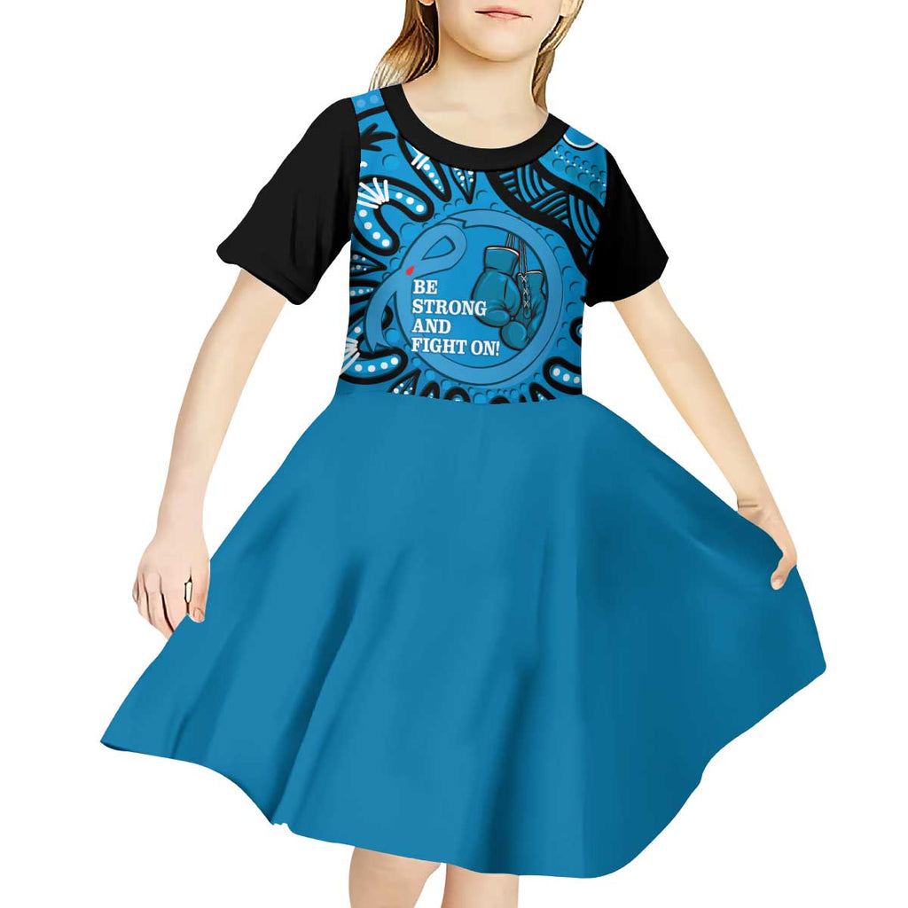 Australia Diabetes Awareness Month Kid Short Sleeve Dress Be Strong And Fight On Aboriginal Art