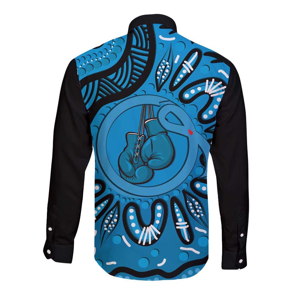 Australia Diabetes Awareness Month Long Sleeve Button Shirt Be Strong And Fight On Aboriginal Art