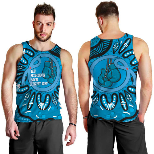 Australia Diabetes Awareness Month Men Tank Top Be Strong And Fight On Aboriginal Art