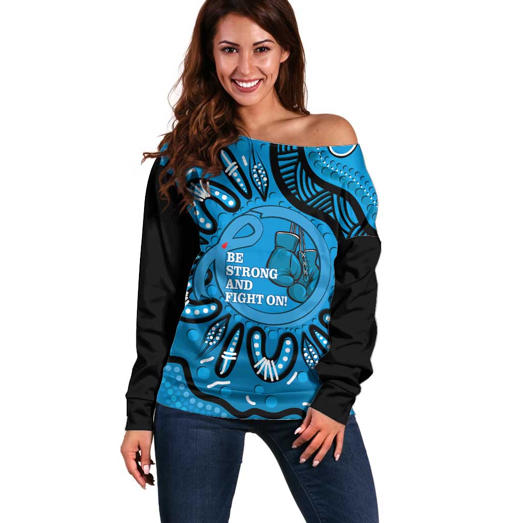 Australia Diabetes Awareness Month Off Shoulder Sweater Be Strong And Fight On Aboriginal Art