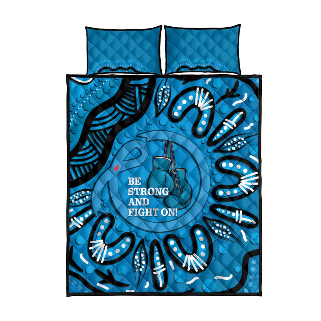 Australia Diabetes Awareness Month Quilt Bed Set Be Strong And Fight On Aboriginal Art