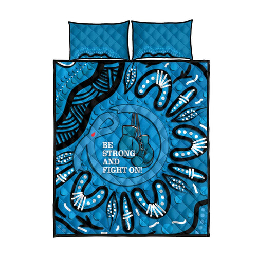 Australia Diabetes Awareness Month Quilt Bed Set Be Strong And Fight On Aboriginal Art