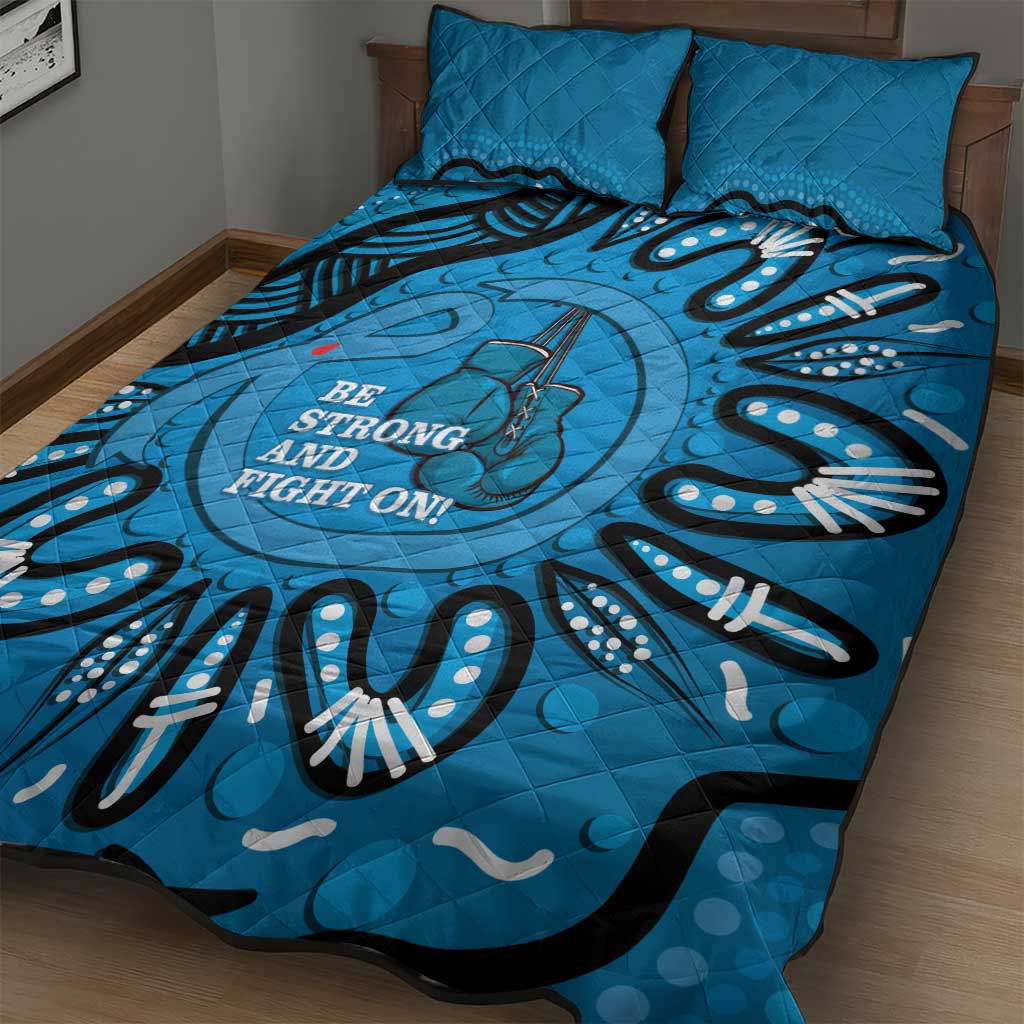 Australia Diabetes Awareness Month Quilt Bed Set Be Strong And Fight On Aboriginal Art