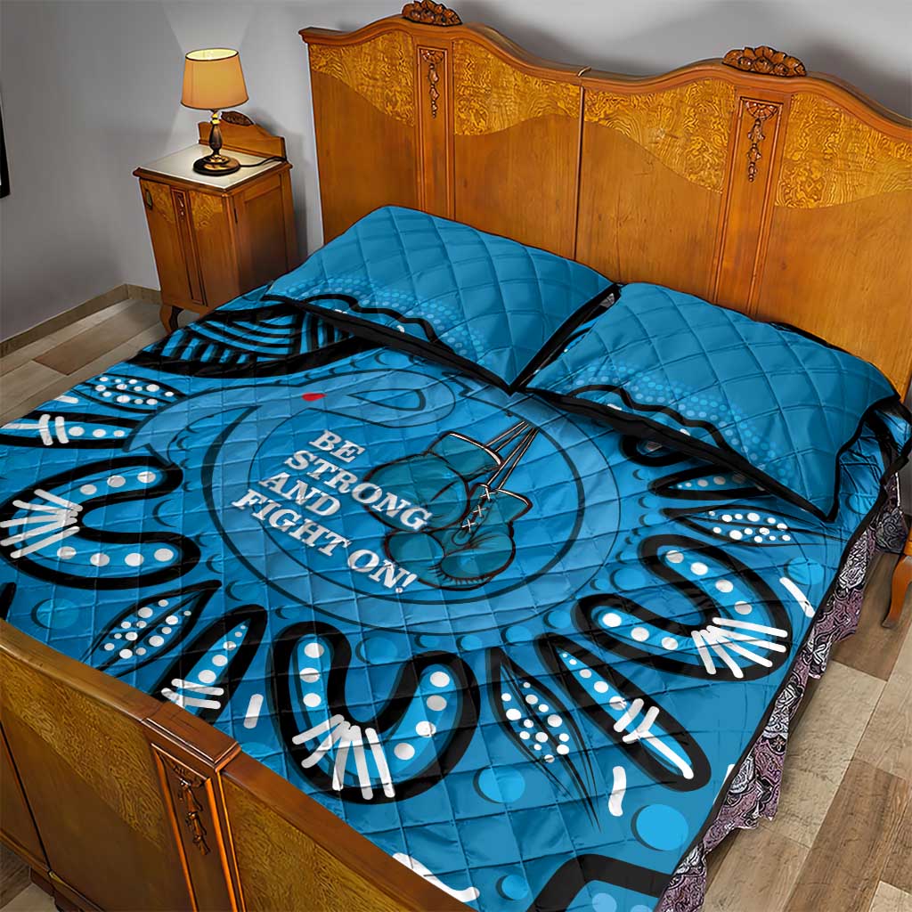 Australia Diabetes Awareness Month Quilt Bed Set Be Strong And Fight On Aboriginal Art