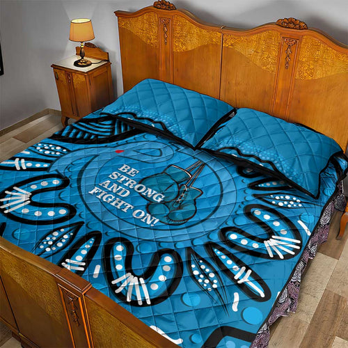 Australia Diabetes Awareness Month Quilt Bed Set Be Strong And Fight On Aboriginal Art