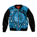 Australia Diabetes Awareness Month Sleeve Zip Bomber Jacket Be Strong And Fight On Aboriginal Art