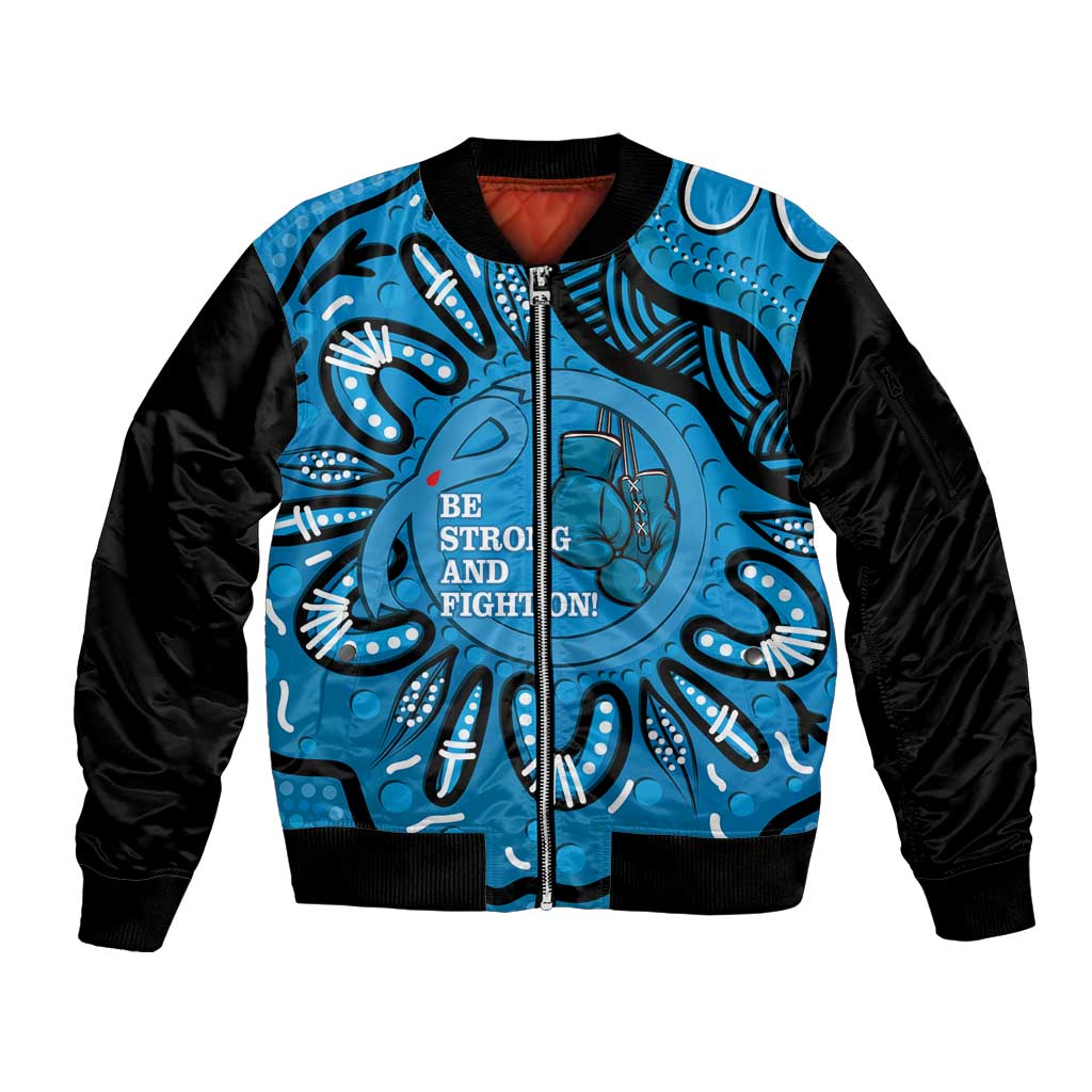 Australia Diabetes Awareness Month Sleeve Zip Bomber Jacket Be Strong And Fight On Aboriginal Art