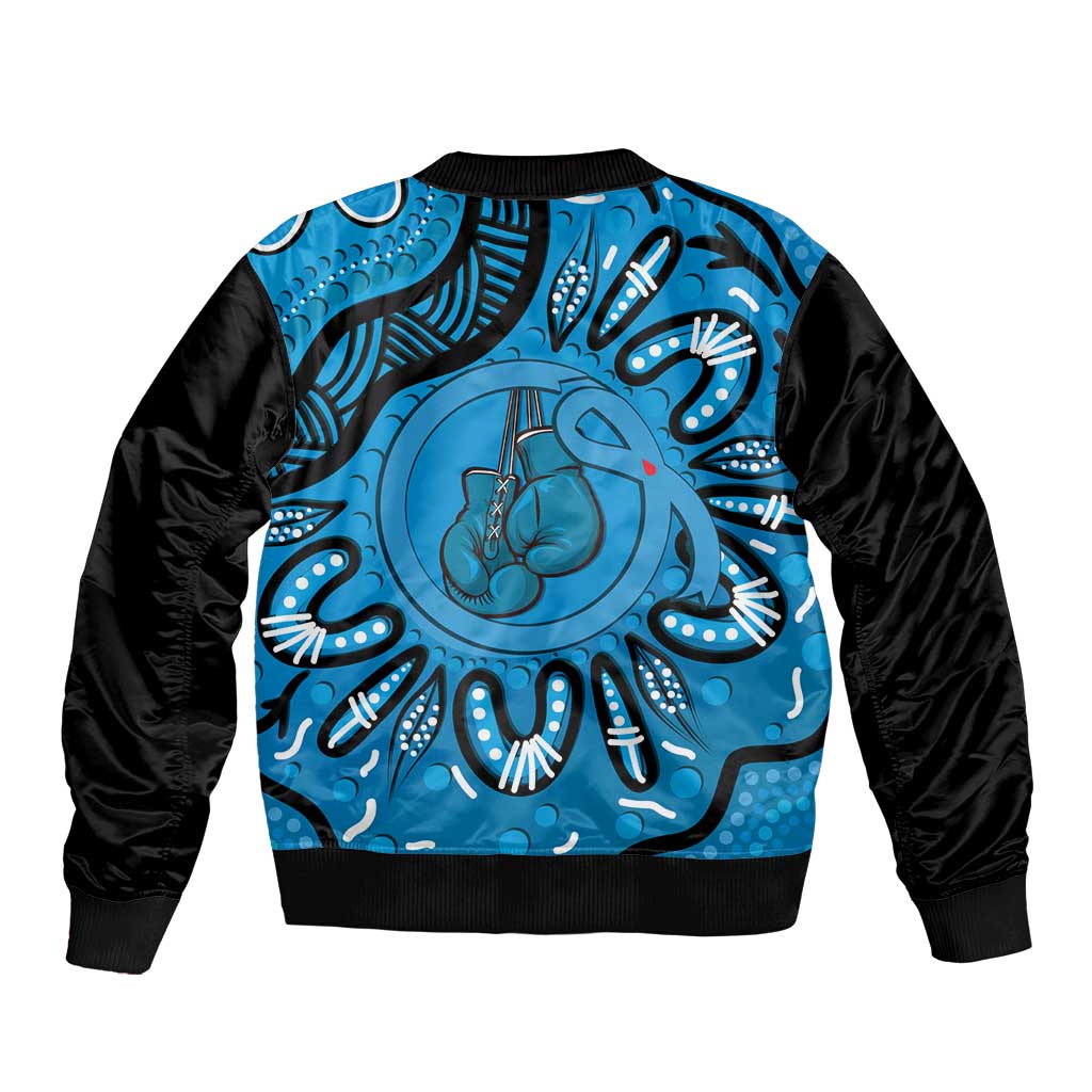 Australia Diabetes Awareness Month Sleeve Zip Bomber Jacket Be Strong And Fight On Aboriginal Art