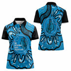 Australia Diabetes Awareness Month Women Polo Shirt Be Strong And Fight On Aboriginal Art