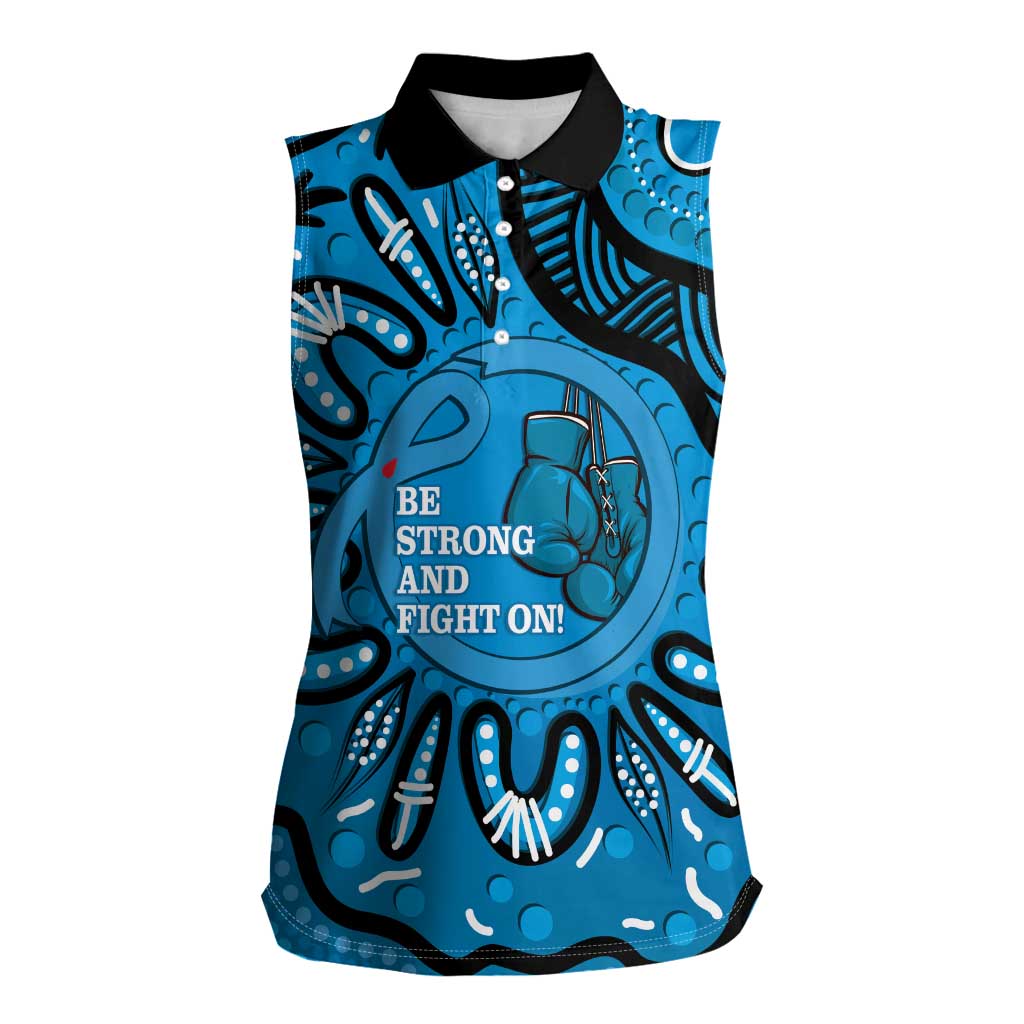 Australia Diabetes Awareness Month Women Sleeveless Polo Shirt Be Strong And Fight On Aboriginal Art