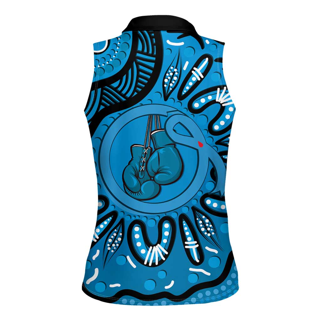 Australia Diabetes Awareness Month Women Sleeveless Polo Shirt Be Strong And Fight On Aboriginal Art