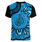 Australia Diabetes Awareness Month Women V-Neck T-Shirt Be Strong And Fight On Aboriginal Art