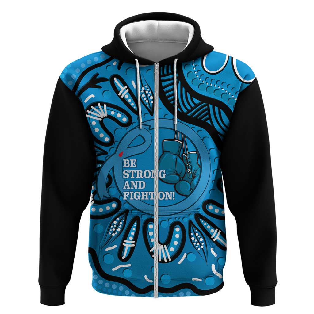 Australia Diabetes Awareness Month Zip Hoodie Be Strong And Fight On Aboriginal Art