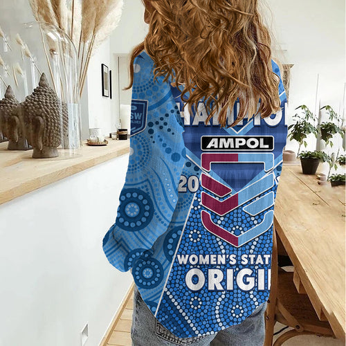NSW Sky Blues Womens Casual Shirt The Champions Womens State Of Origin 2022 LT14