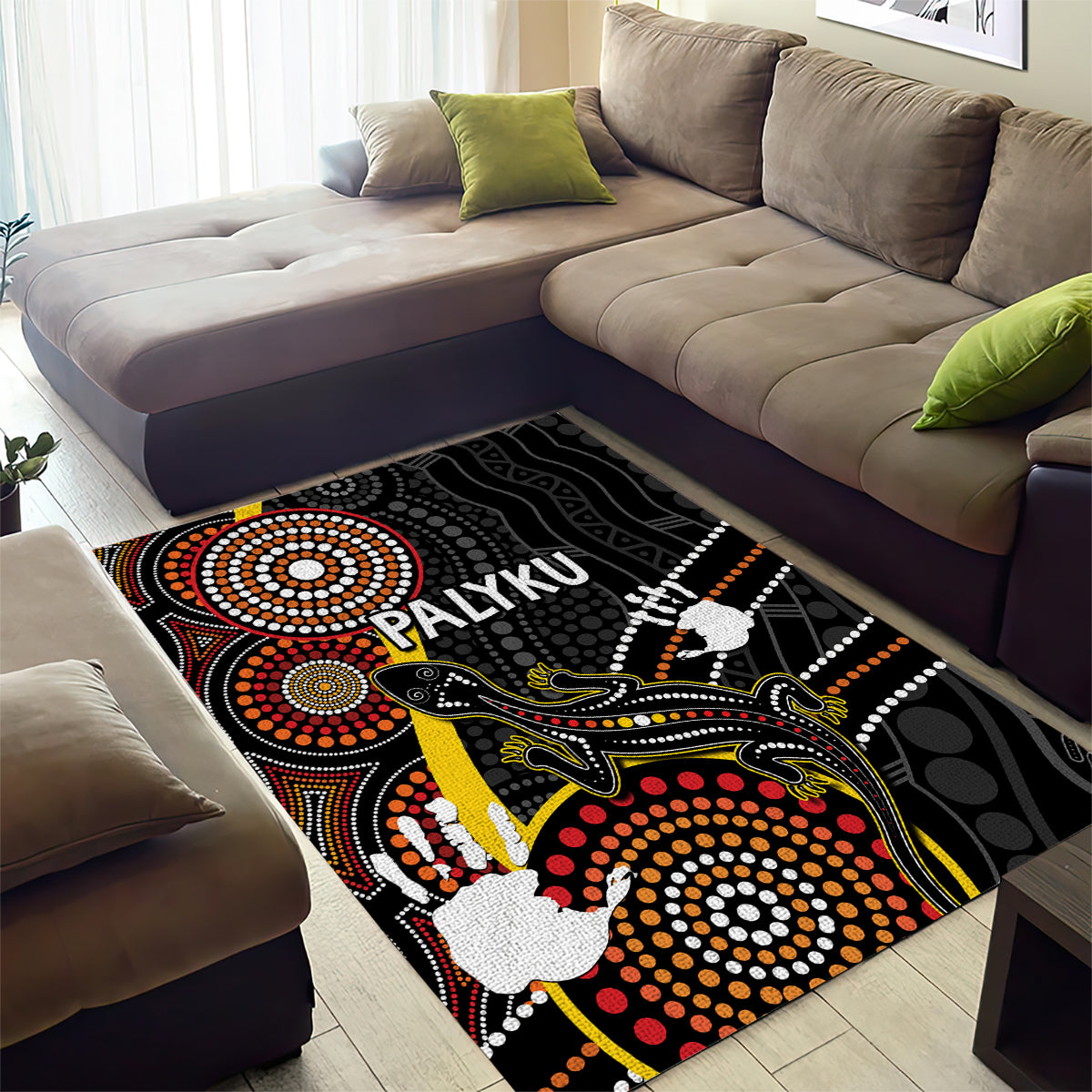 palyku-australia-lizard-aboriginal-art-area-rug