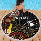 palyku-australia-lizard-aboriginal-art-beach-blanket