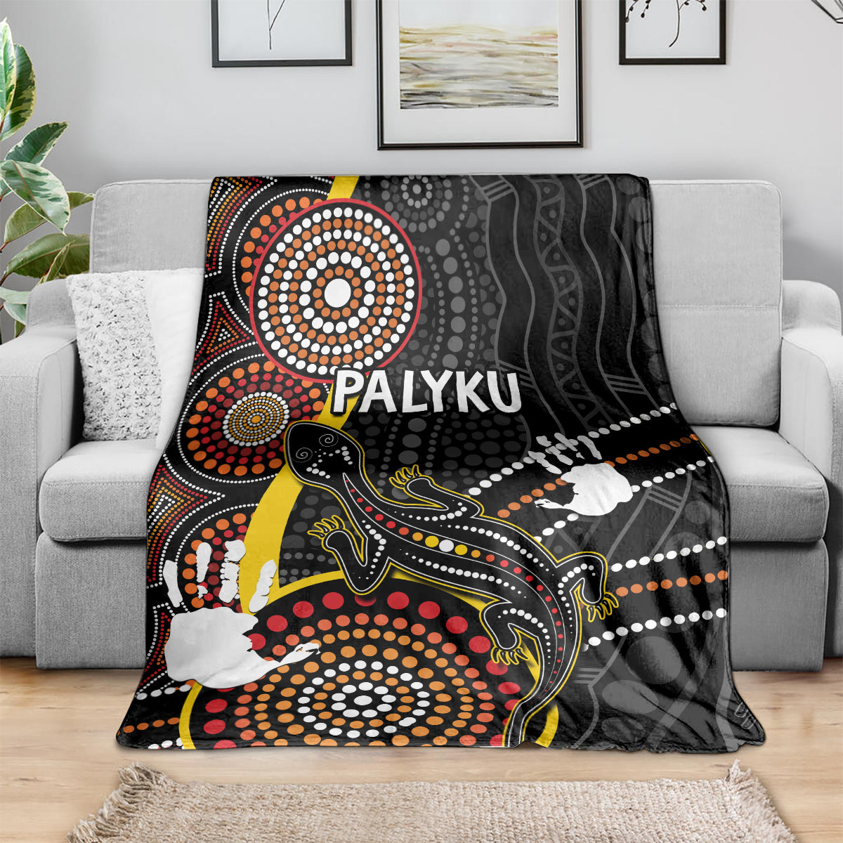 palyku-australia-lizard-aboriginal-art-blanket