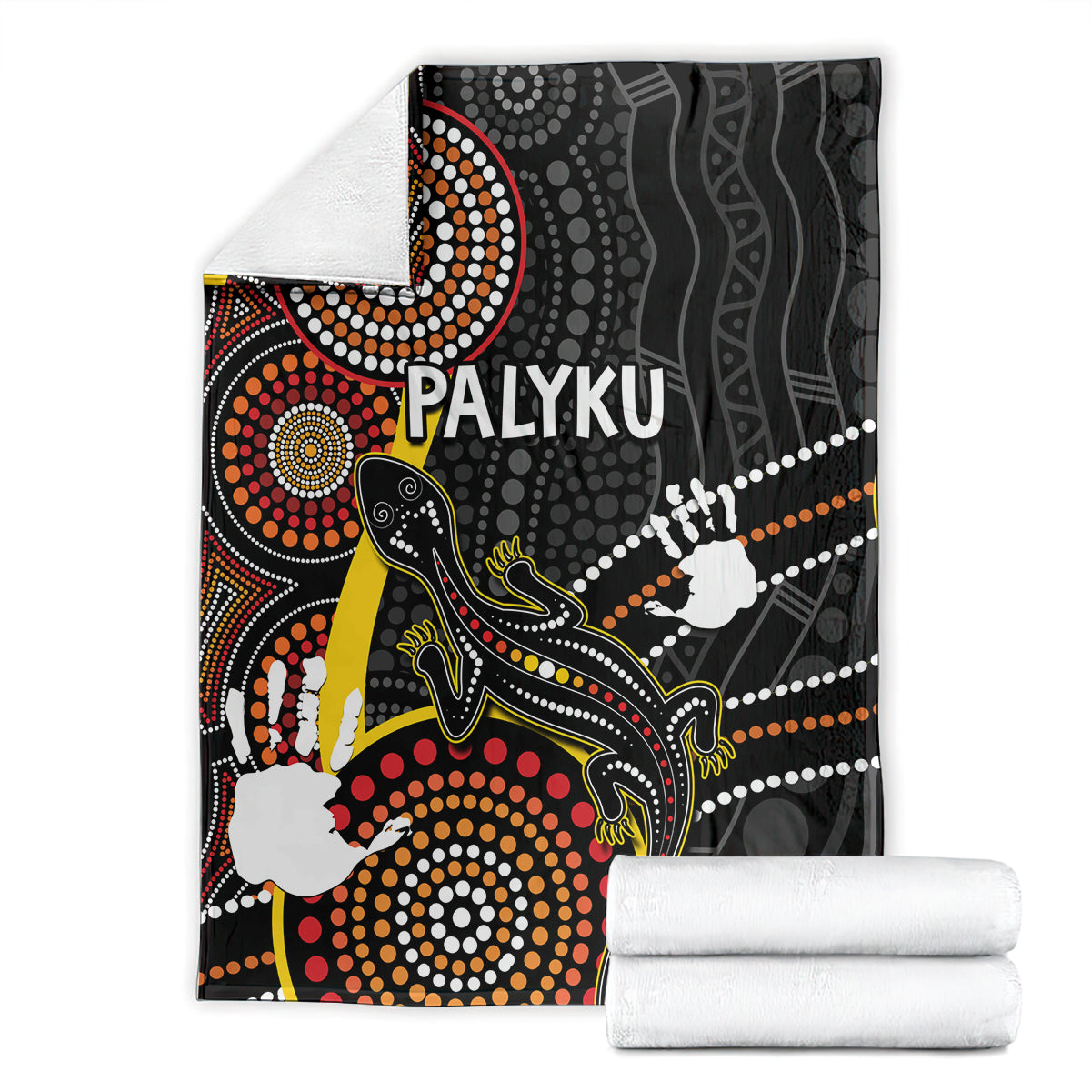 palyku-australia-lizard-aboriginal-art-blanket