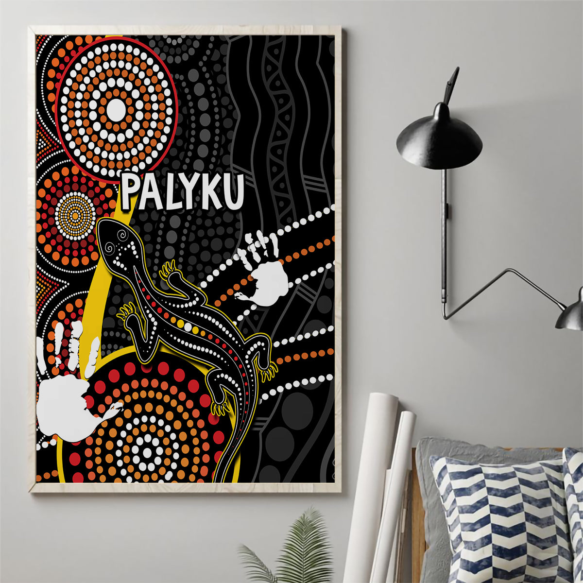 palyku-australia-lizard-aboriginal-art-canvas-wall-art