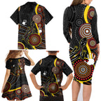 palyku-australia-lizard-aboriginal-art-family-matching-long-sleeve-bodycon-dress-and-hawaiian-shirt