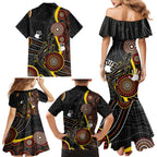 palyku-australia-lizard-aboriginal-art-family-matching-mermaid-dress-and-hawaiian-shirt