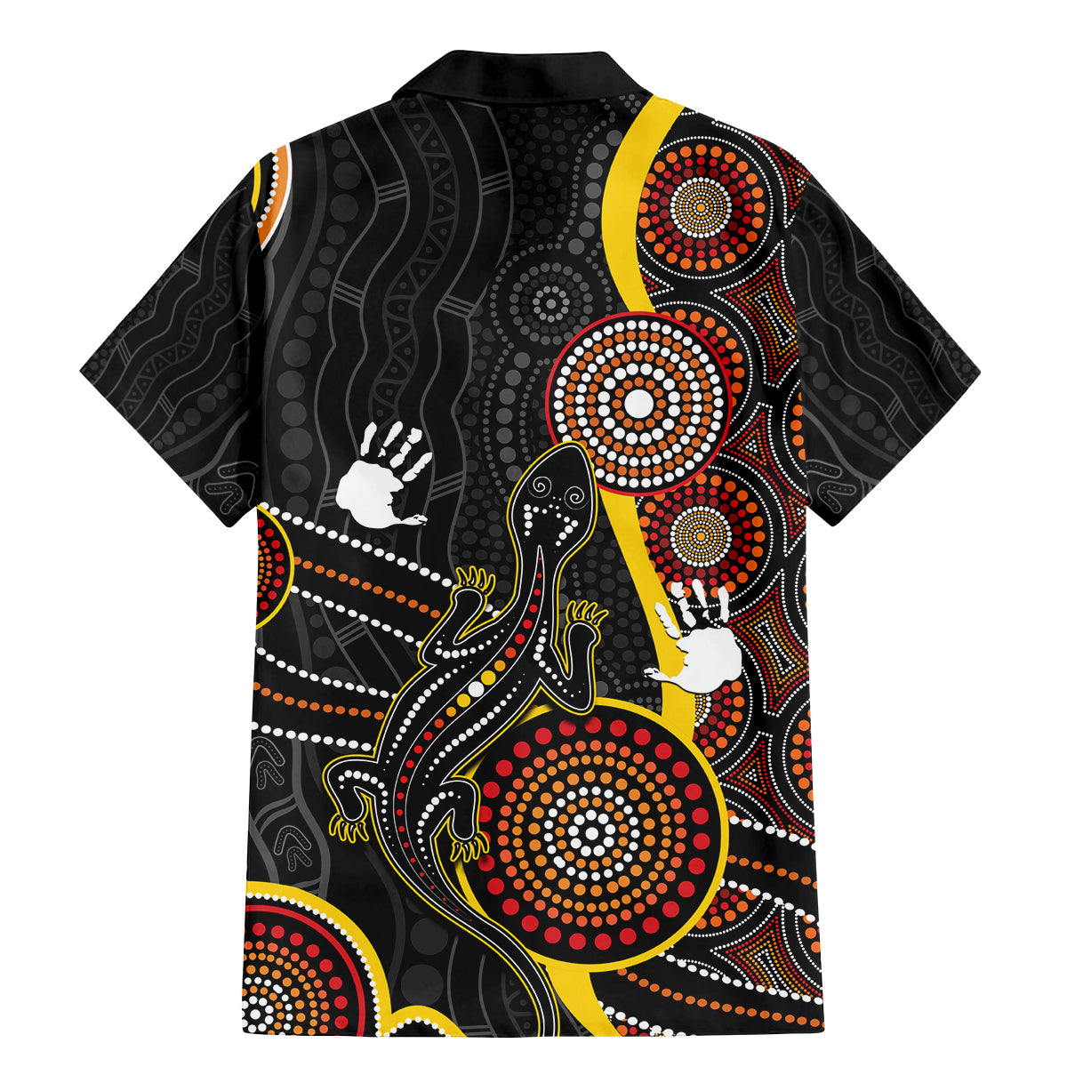 palyku-australia-lizard-aboriginal-art-family-matching-mermaid-dress-and-hawaiian-shirt