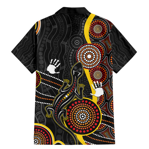 palyku-australia-lizard-aboriginal-art-family-matching-mermaid-dress-and-hawaiian-shirt