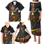 palyku-australia-lizard-aboriginal-art-family-matching-puletasi-dress-and-hawaiian-shirt