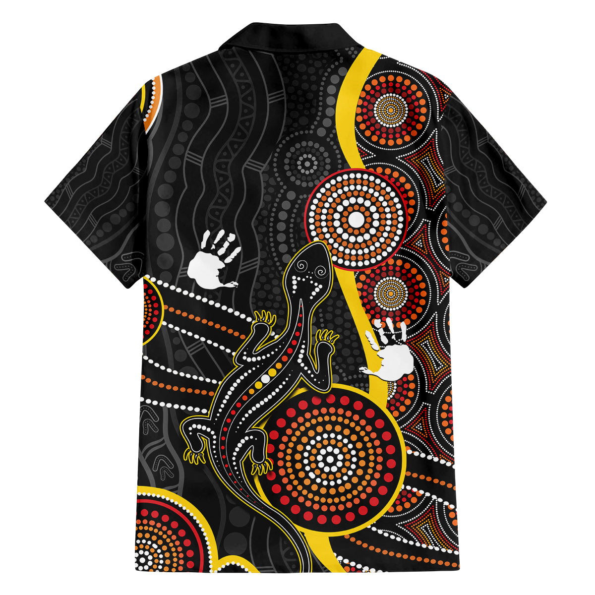palyku-australia-lizard-aboriginal-art-family-matching-puletasi-dress-and-hawaiian-shirt