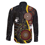 palyku-australia-lizard-aboriginal-art-family-matching-short-sleeve-bodycon-dress-and-hawaiian-shirt
