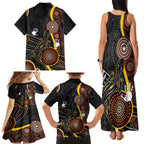 palyku-australia-lizard-aboriginal-art-family-matching-tank-maxi-dress-and-hawaiian-shirt
