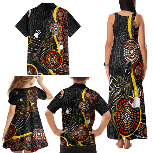 palyku-australia-lizard-aboriginal-art-family-matching-tank-maxi-dress-and-hawaiian-shirt