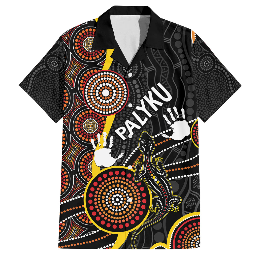 palyku-australia-lizard-aboriginal-art-family-matching-tank-maxi-dress-and-hawaiian-shirt
