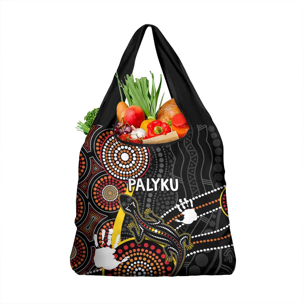 PALYKU Australia Lizard Aboriginal Art Grocery Bag