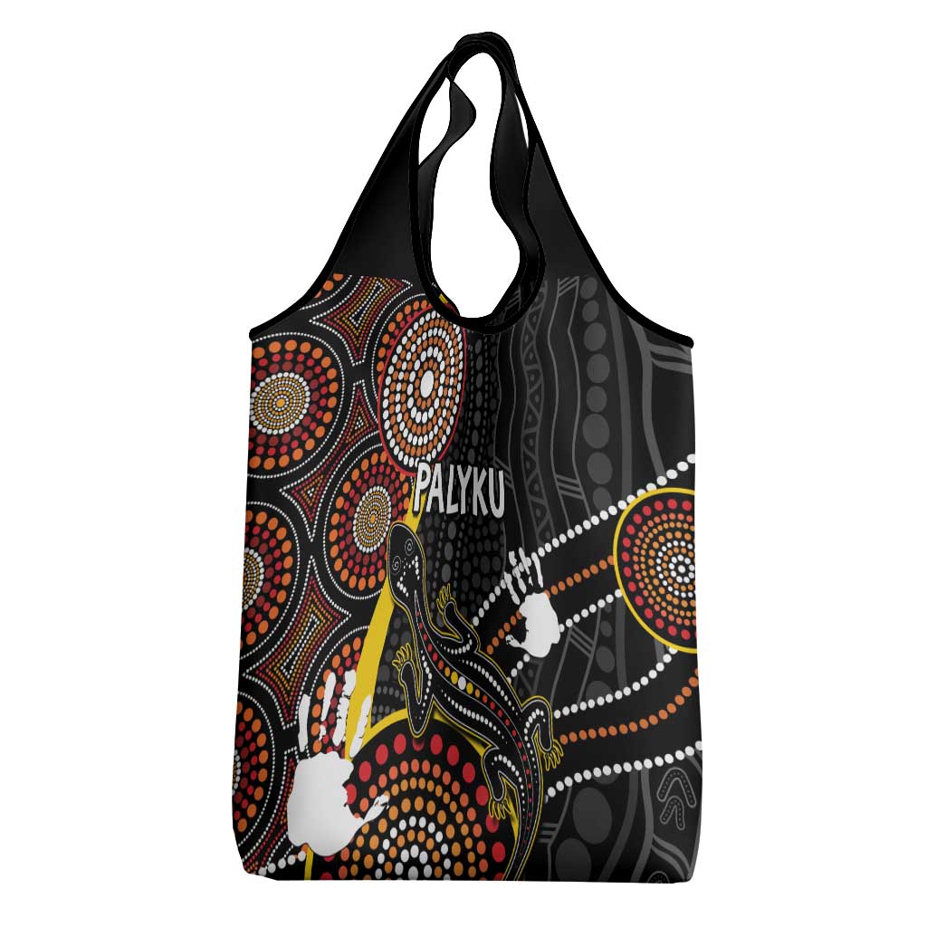 PALYKU Australia Lizard Aboriginal Art Grocery Bag