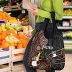 PALYKU Australia Lizard Aboriginal Art Grocery Bag