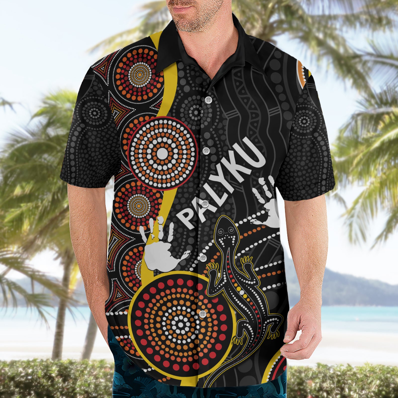palyku-australia-lizard-aboriginal-art-hawaiian-shirt