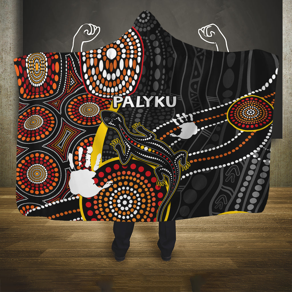 palyku-australia-lizard-aboriginal-art-hooded-blanket