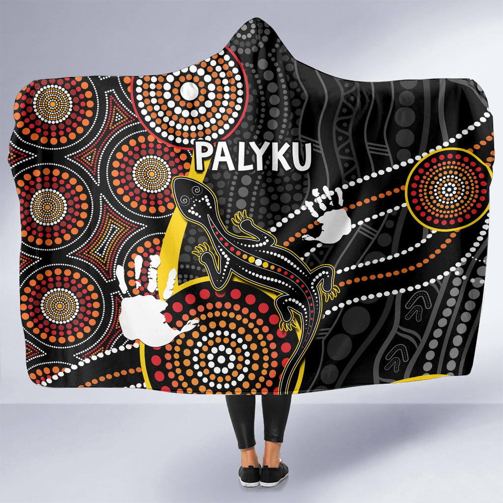 palyku-australia-lizard-aboriginal-art-hooded-blanket