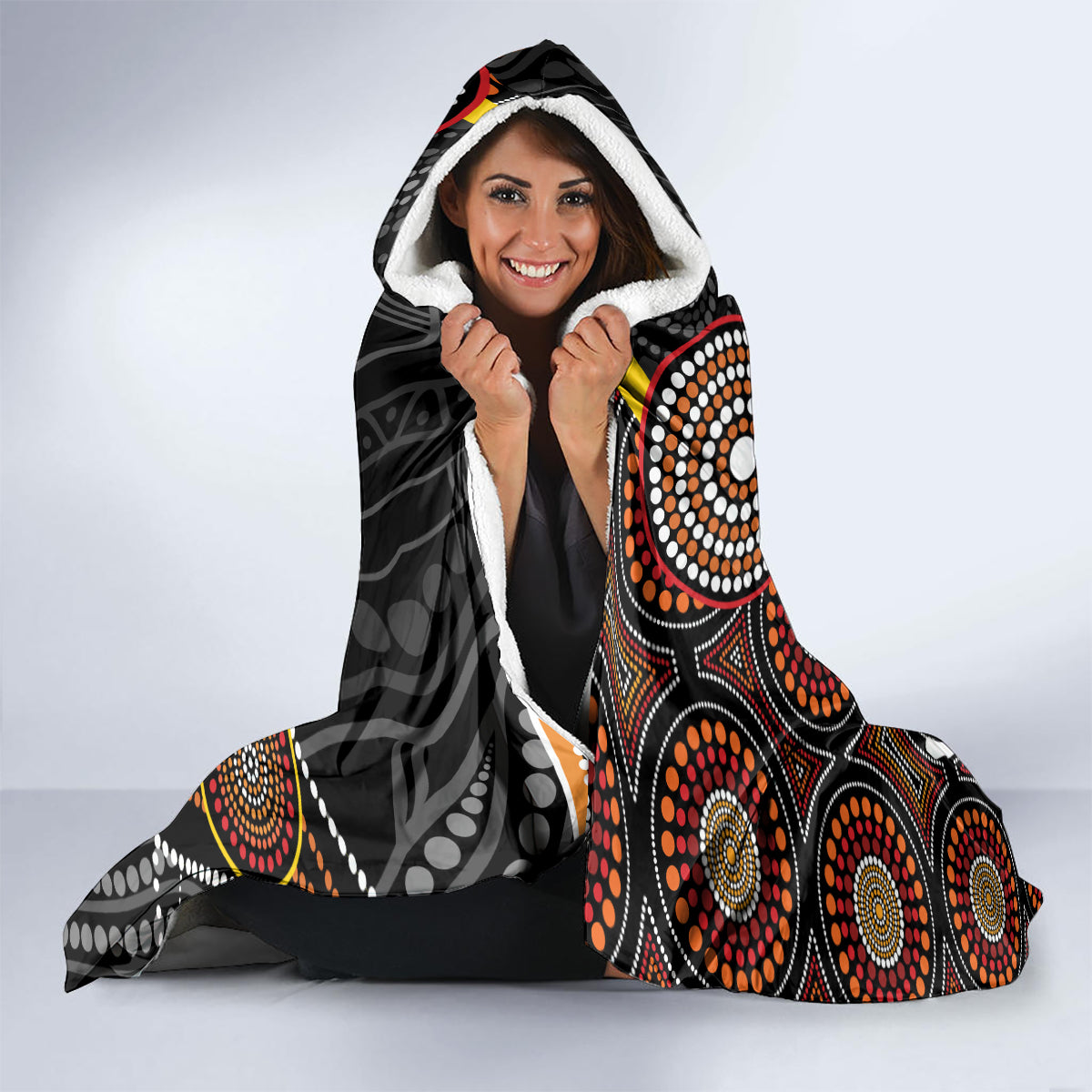 palyku-australia-lizard-aboriginal-art-hooded-blanket